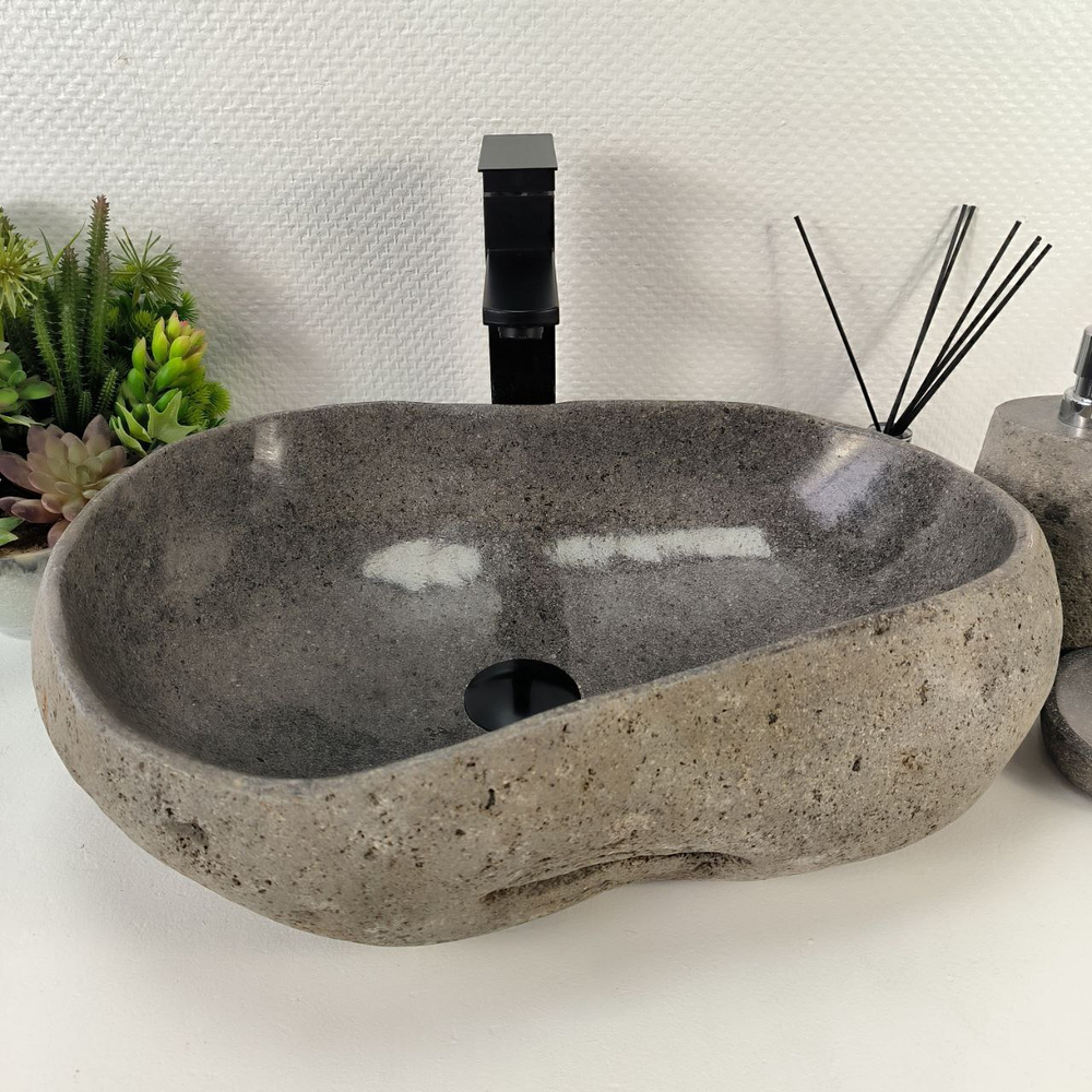 Раковина из речного камня RS-65149 51*37*14 0861