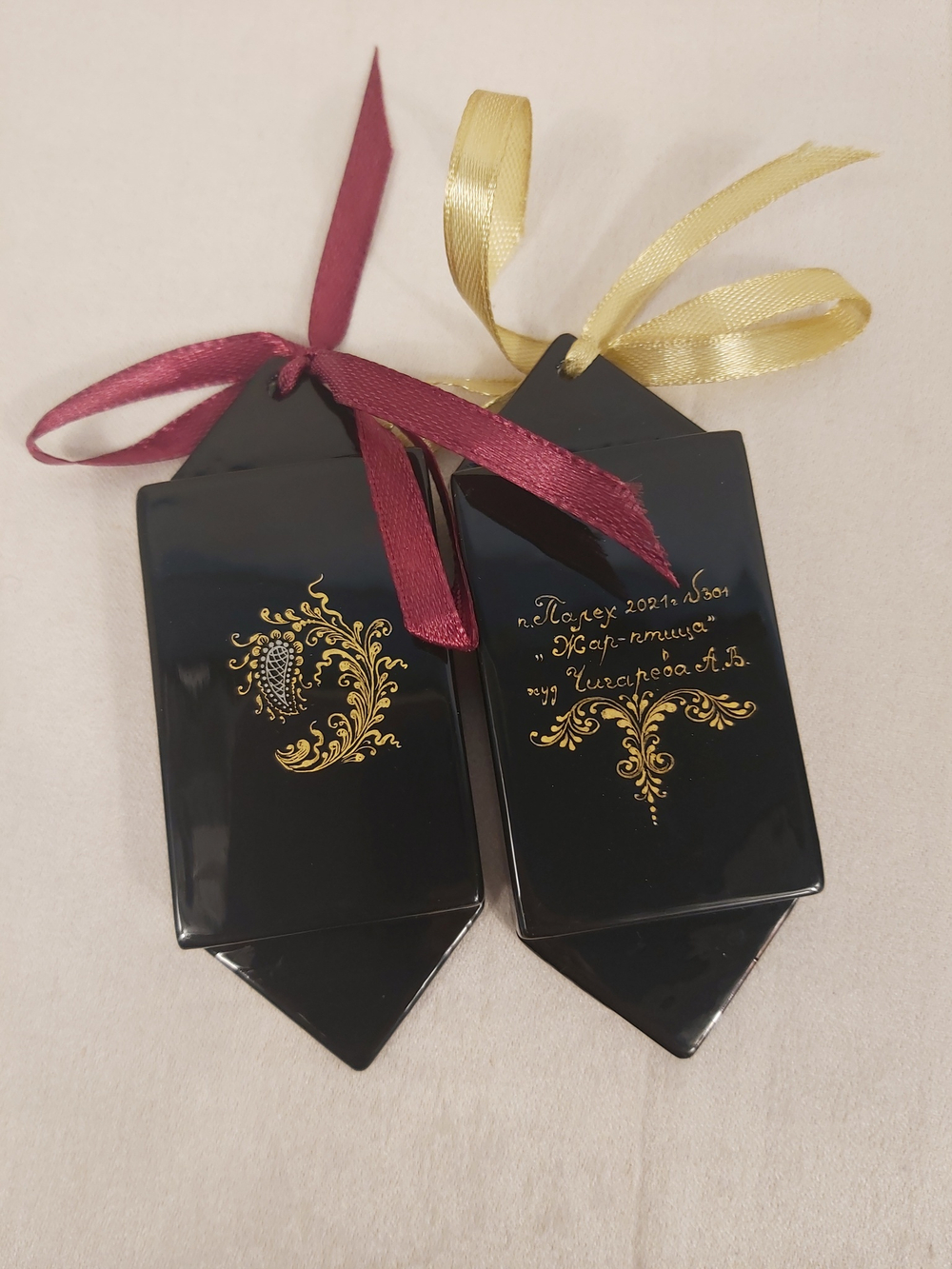 Набор ёлочных игрушек Конфеты с ручной росписью Палех "Сказки "