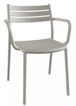 Кресло пластиковое Papatya Hisar-K, светло-серый