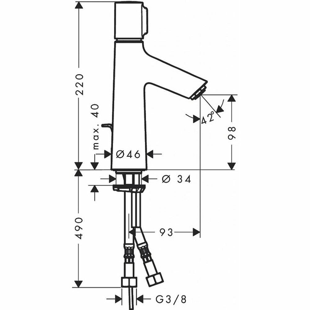 Смеситель для раковины Hansgrohe Talis Select S 72042000 хром