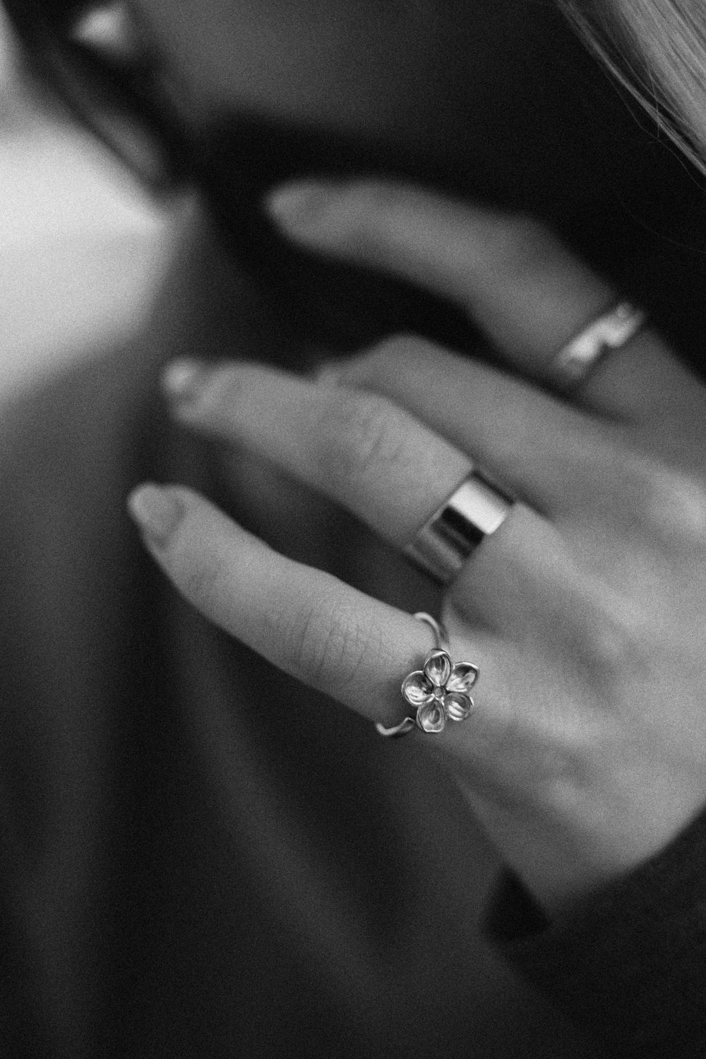 Кольцо Lilac 5, белая эмаль, разъемное