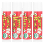 Sierra Bees, органические бальзамы для губ, гранат, 4 штуки по 4,25 г (0,15 унции)