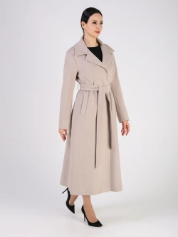 Пальто демисезонное длинное с поясом
