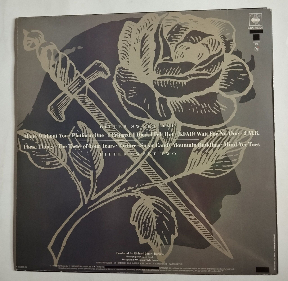 Винтажная виниловая пластинка LP King Bitter Sweet (Spain 1985)