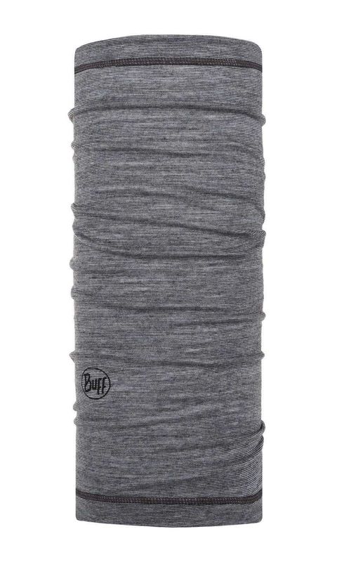 Тонкий шерстяной шарф-труба детский Buff Wool lightweight Grey Multi Stripes Фото 1