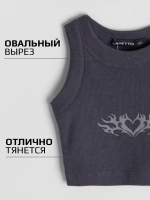 Летний кроп топ трикотажный детский