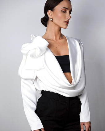 Блуза "На роскошном" в зефирном шелке