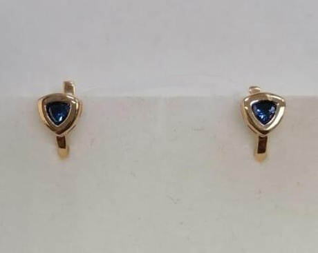 Серьги из золота с фианитами