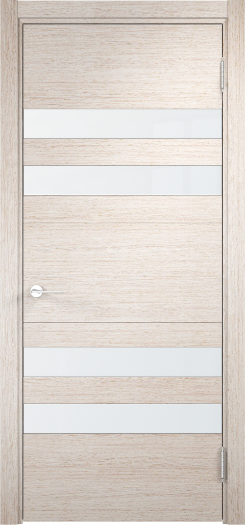 Межкомнатная дверь Турин 10 / Цвет Дуб бежевый вералинга / Стекло "Лакобель" / Двери Верда