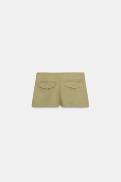 ZARA МИНИ-ШОРТЫ С ПУГОВИЦАМИ, ХАКИ