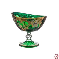 Конфетница на ножке зеленая AS Crystal 16 см (1шт)
