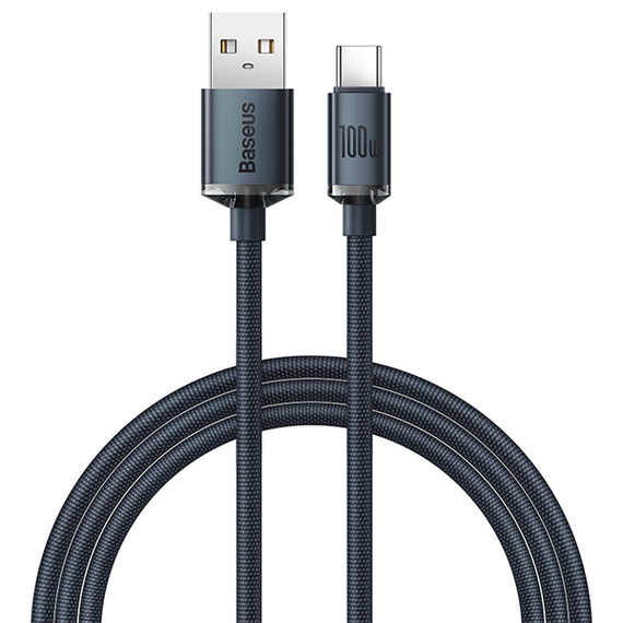 Кабель Baseus Crystal Shine Series Fast Charging Data Cable USB to USB Type-C 100W 1.2 м (CAJY000401)