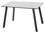 Стол М-City DISAUR Тик Так 120 Оникс, керамика, Черный каркас