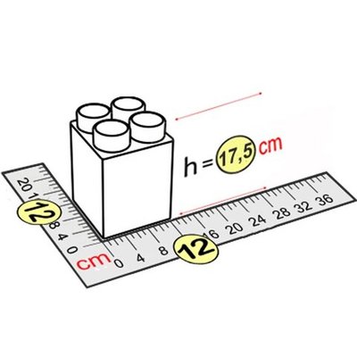 Элемент прозрачный высокий 12x12x17,5 см для GigaBloks 10"
