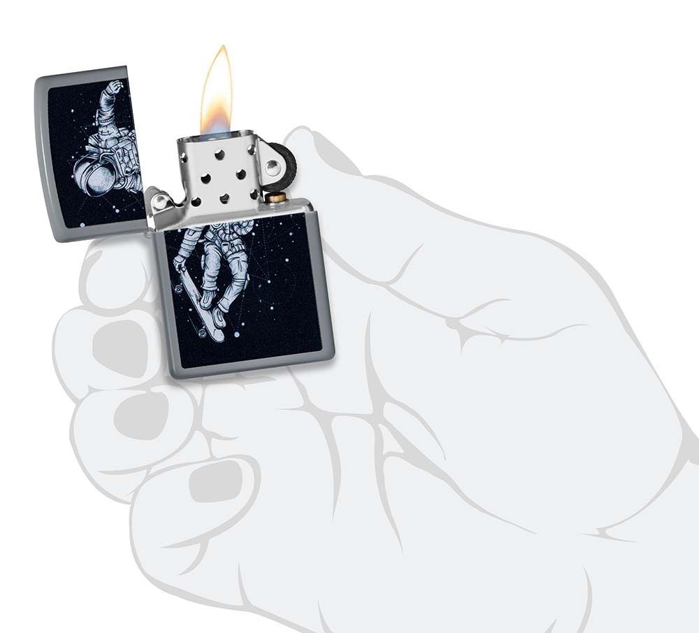 Зажигалка Zippo Skateboarding Astronaut с покрытием Flat Grey (48644) 5