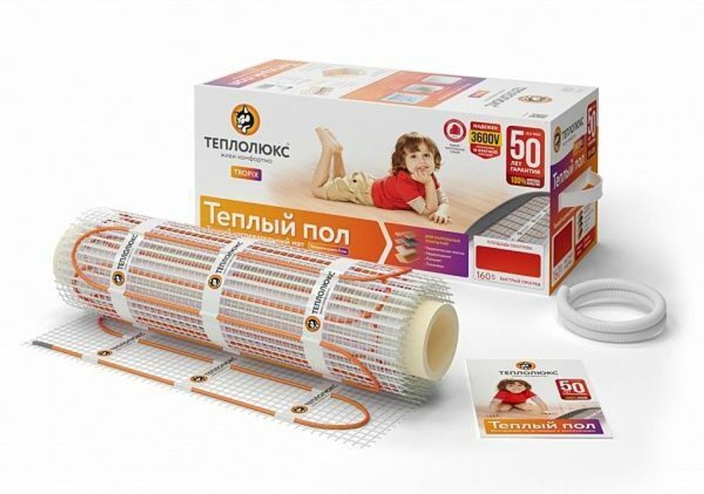 Теплый пол Теплолюкс TROPIX МНН 480 Вт - 3 кв.м. | Нагревательный мат для теплого пола