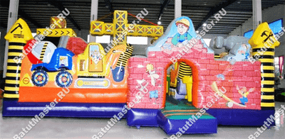 Коммерческий надувной батут "Строители"