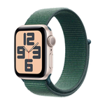 Умные часы Apple Watch SE 2 (2024) GPS, 40mm, Starlight Aluminium Case with Sport Loop, Lake Green (Сияющая звезда)