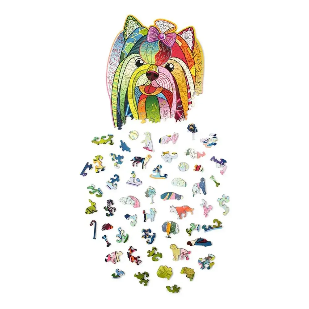 Деревянный пазл "Нью-Йоркшир с кристаллами Swarovski" (Wood Trick)