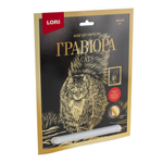 Гравюра золото 18*24см "Сибирский кот" (Lori)