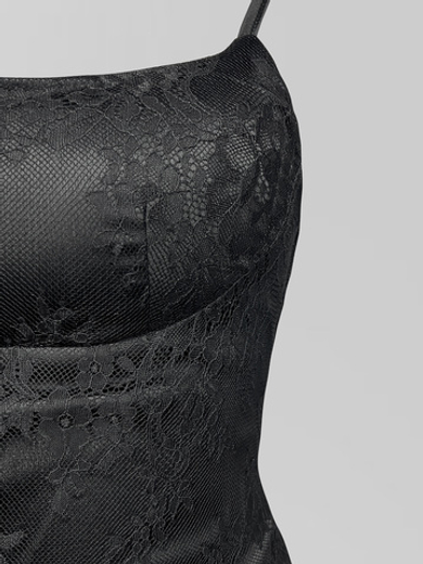 Платье Parijanka 836 кружевное удлиненное на тонких лямках