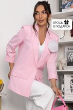 Пиджак льняной Мэрлин (розовый) Б15430-7М LT Collection