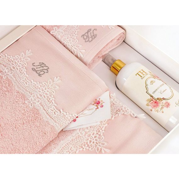 Полотенце  махровое с гипюром JULIET  TIVOLYO HOME Турция