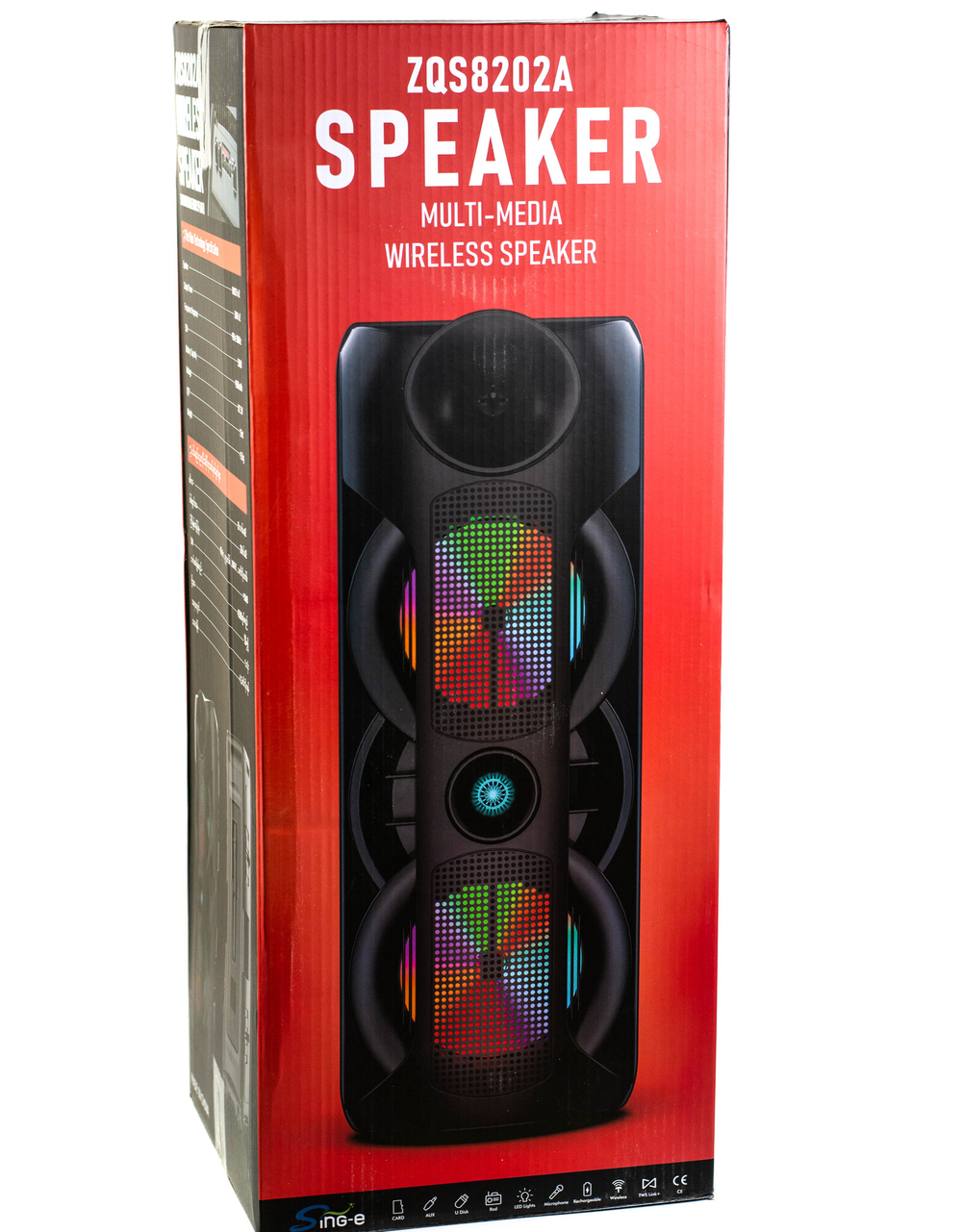Напольная колонка Sing-e ZQS-8202A (8"40W/4.5A/микрофон)