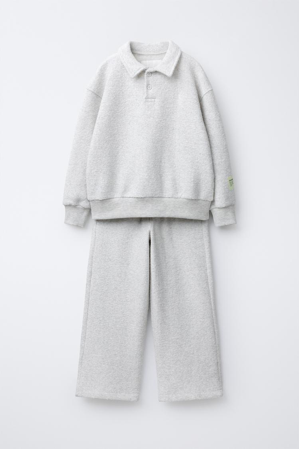 ZARA КОМПЛЕКТ ТОЛСТОВКА И БРЮКИ, СЕРЫЙ МЕЛАНЖ