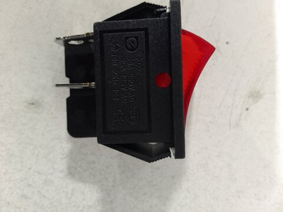 Выключатель клавишный 250V 20А (4с) ON-OFF (вкл - выкл) красный с подсветкой REXANT