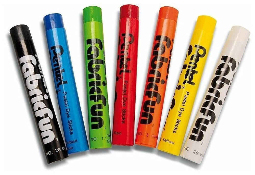 Пастель для ткани PENTEL "Fabric Fun", 7 цветов, картонная упаковка, PTS-7
