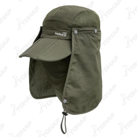 Бейсболка Helios с защитой шеи и лица (олива)