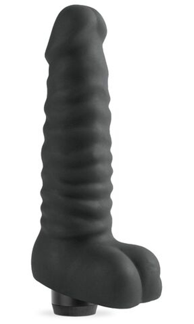 Чёрный реалистичный вибратор Real feel №13 - 21 см. (Цвет: черный)