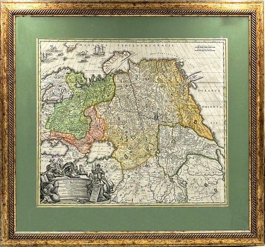 Гоманн И. Б. Карта всей Московской Империи / Generalis Totius Imperii Moscovitici... Гравюра. Нюрнбе