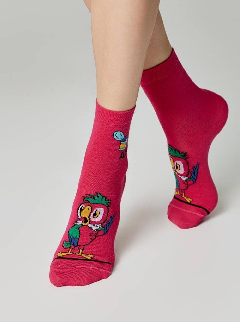 Брестские Носки женские 1161 СМФ "Попугай Кеша" (средней длины)