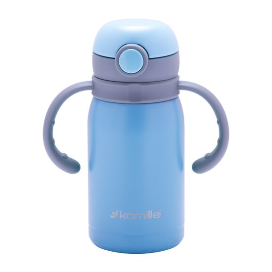Термос для детей 300 мл. Kamille KM-2019 с ручками и трубочкой из нержавеющей стали