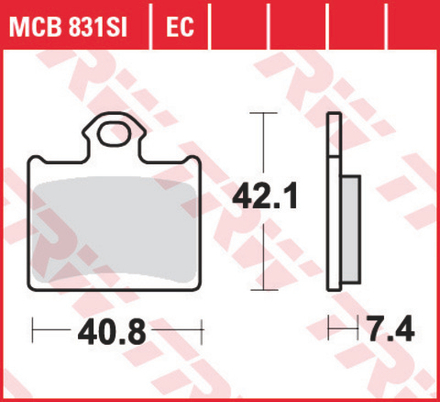 Колодки тормозные дисковые TRW MCB831SI