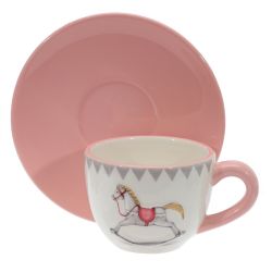 GAEM Набор чашка с блюдцем "Лошадка", 250 мл, L15 W15 H7,5 см