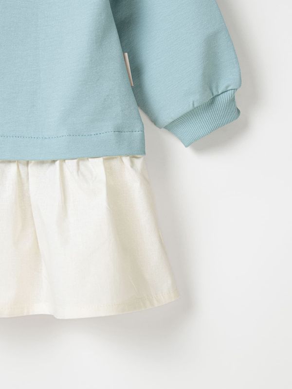 Платье с хлопковой юбкой 