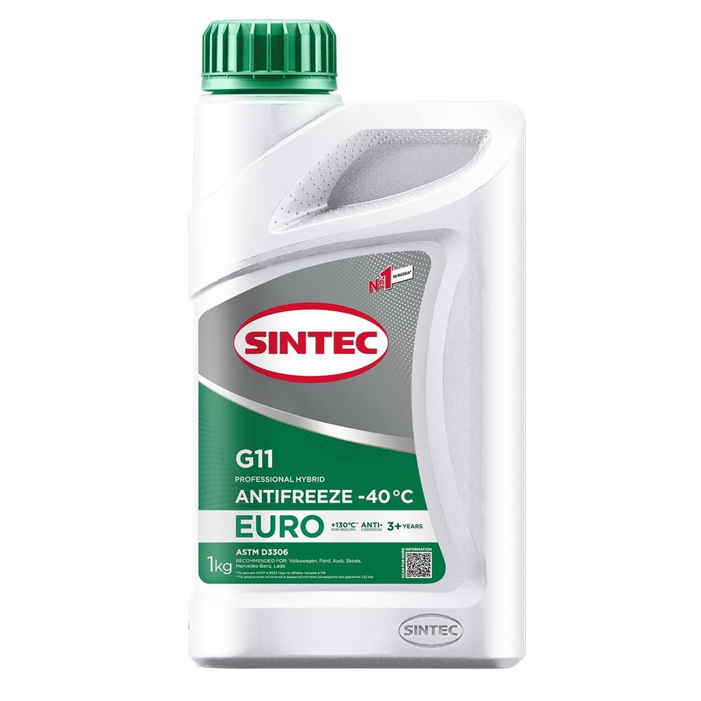 Антифриз SINTEC ANTIFREEZE Euro G11 green -40 1кг