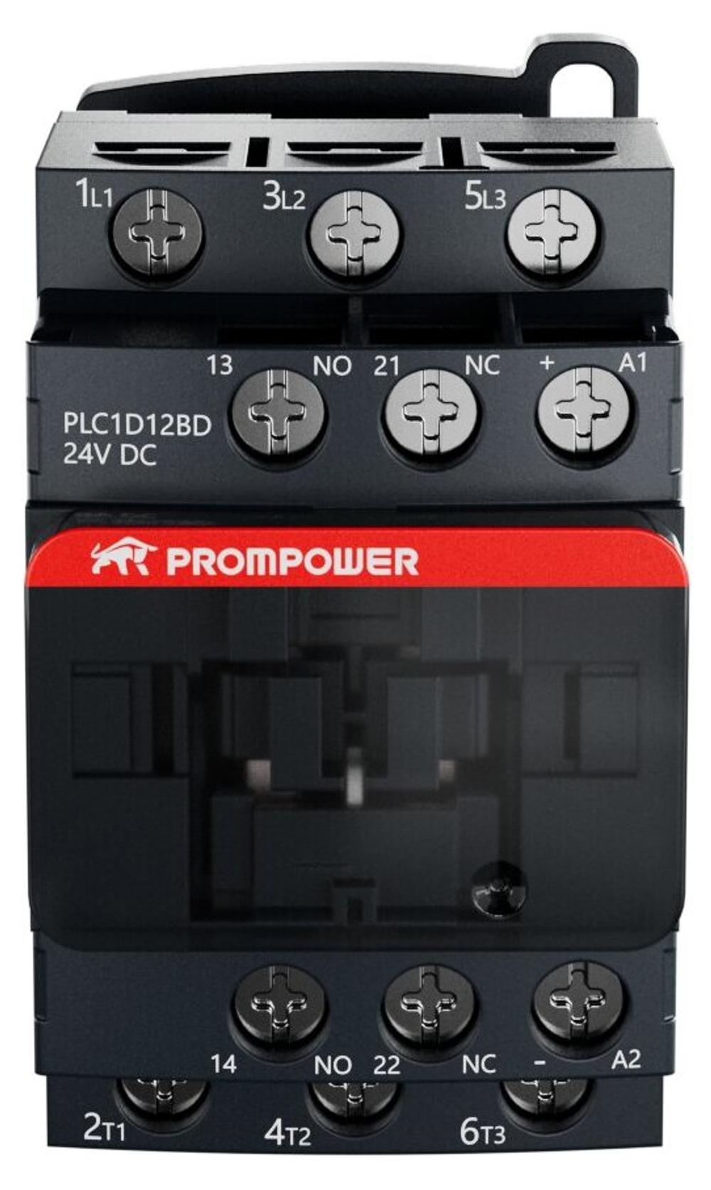 Контактор Prompower PLC1D12BD серии Pulse, ток 12А, 3 полюса, доп контакт 1НО+1НЗ, катушка 24DC