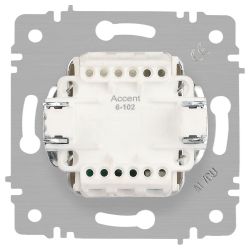 Выключатель Intro Accent 6-102-06 с подсветкой, 10А-250В, IP20, СУ, AL/CU, перламутр | Intro