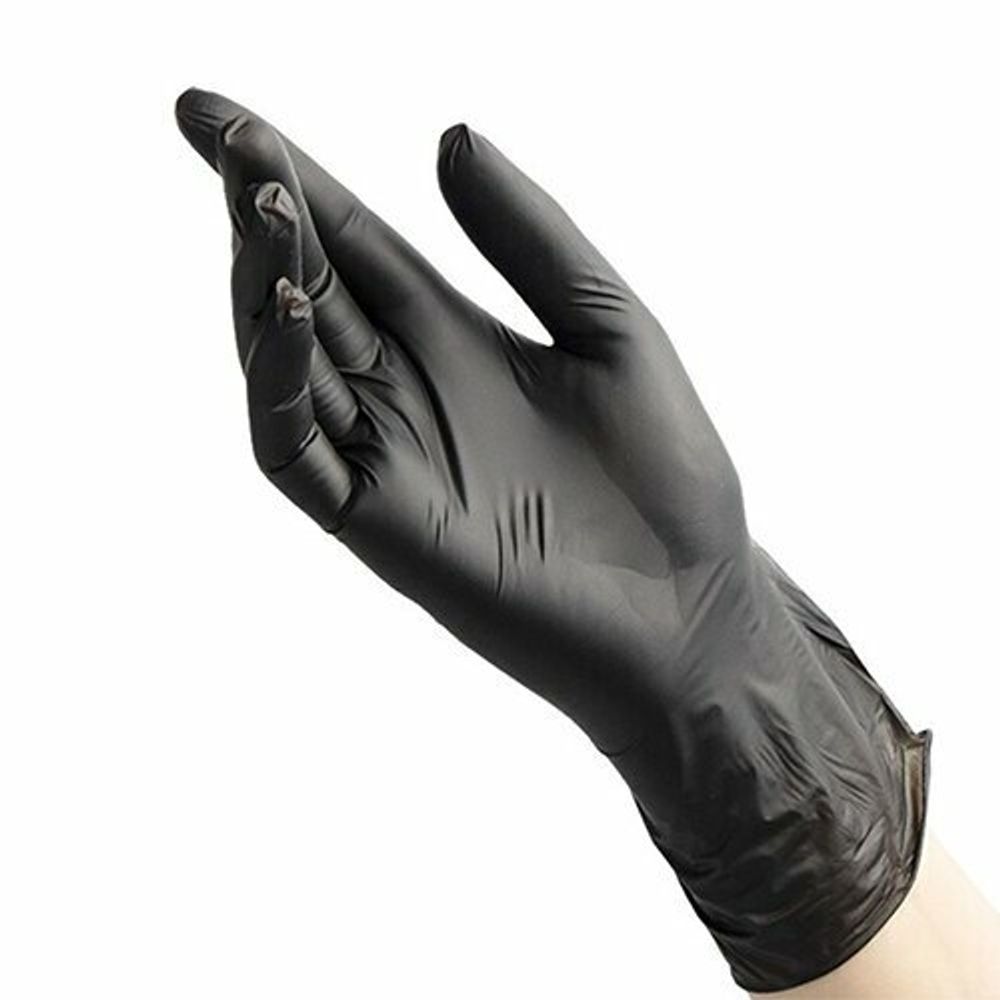 Виниловые перчатки (черные), Safety, 100 шт./уп.