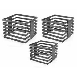 Подставка фуршетная стойка набор 3 шт квадрат Cutouts (15*15*8 см /17*17*13 см /20*20*17 см) P.L.