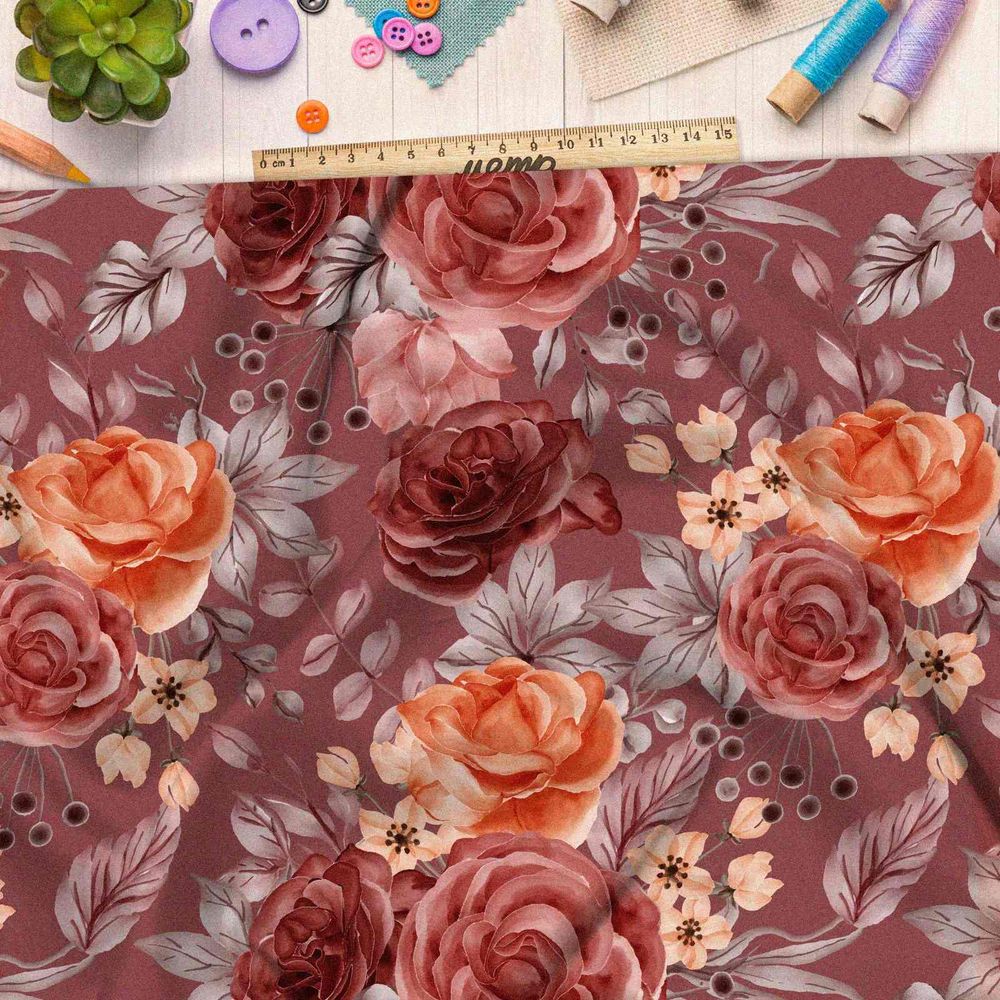 Ткань ниагара однотонные розы