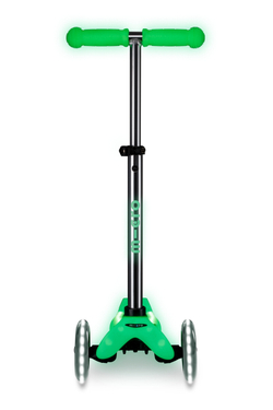 Самокат Mini Micro Deluxe Glow Plus (светящийся) LED ледяной лайм