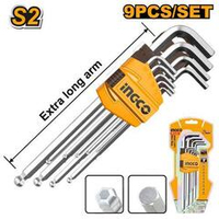 Набор шестигранников с шаром 1,5-10мм. S2 Extra Long INGCO HHK12092 INDUSTRIAL