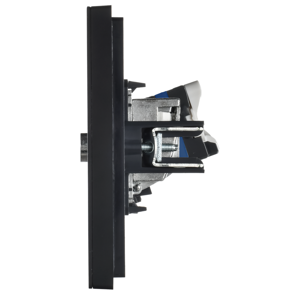 FORTE&PIANO Розетка двойная TV+RJ45 кат.6 FP137M металл черный IEK