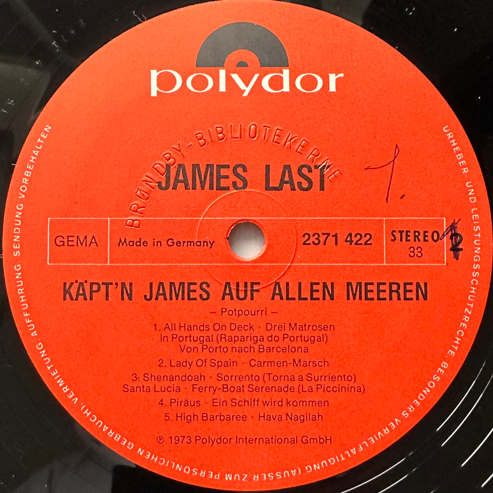 James Last - Kapt'n James Auf Allen Meeren (Германия 1973г.)