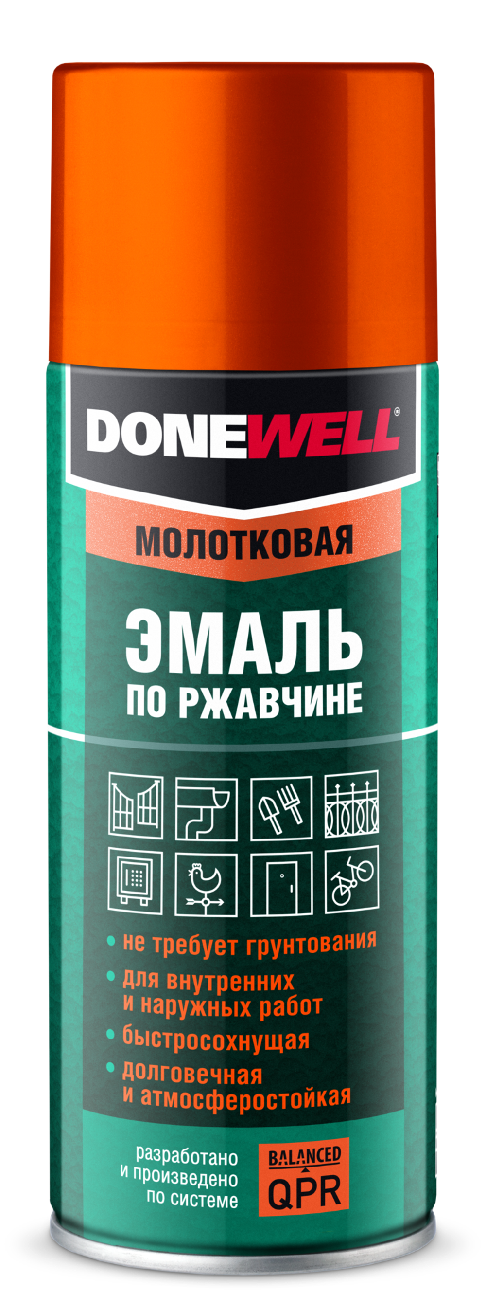 Эмаль DONEWELL молотковая по ржавчине черно-бронзовая